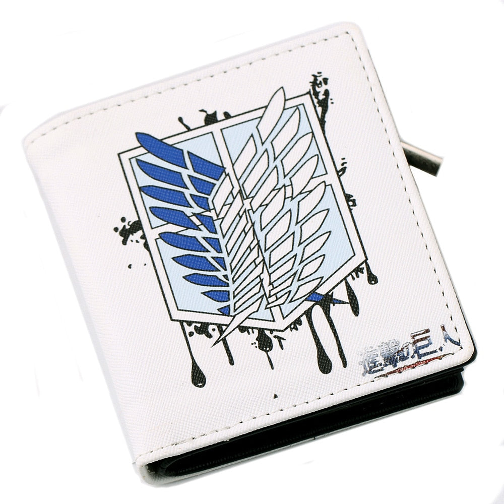 Attack on Titan Wallet Short Purse Card Holders Shingeki no Kyojin Denim Canvas Notecase Oxford Souvenir Bag Fans Gifts Handbag