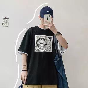 One Piece Cartoon T shirt casual tshirt homme streetwear man Women t-shirt boys clothes anime summer top tees Luffy T Shirt Male