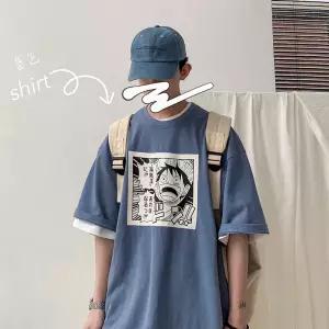 One Piece Cartoon T shirt casual tshirt homme streetwear man Women t-shirt boys clothes anime summer top tees Luffy T Shirt Male
