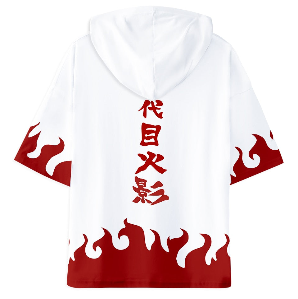 3D Naruto Uzumaki Harajuku Hooded T Shirt Boys and Girls Cartoon Print Tshirt T-shirt Short Sleeve Cosplay T Shirts Tops Clothes