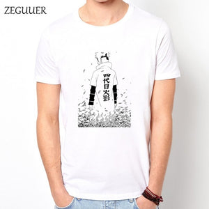 Naruto Akatsuki Pein Team 7 Naruto Anime Uchiha Sasuke White Tshirt Anime Harajuku Streetwear Cotton Men's Tshirt Casual Clothes