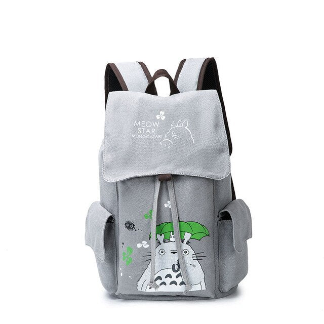 Student Anime Shoulder Bag NARUTO Attack On Titan Totoro Death Note Tokyo Ghoul Backpack Adult Men Cool Fashion Raveling Bag