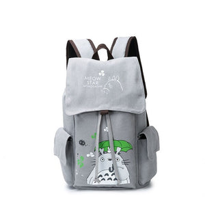Student Anime Shoulder Bag NARUTO Attack On Titan Totoro Death Note Tokyo Ghoul Backpack Adult Men Cool Fashion Raveling Bag