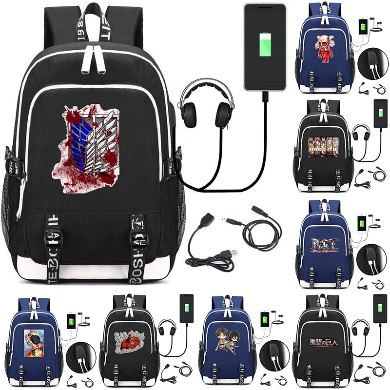 Comic Anime Attack on Titan Backpack School Bags Children Kids School Backpacks Anime Cartoon Bags Backpack casual Satchel