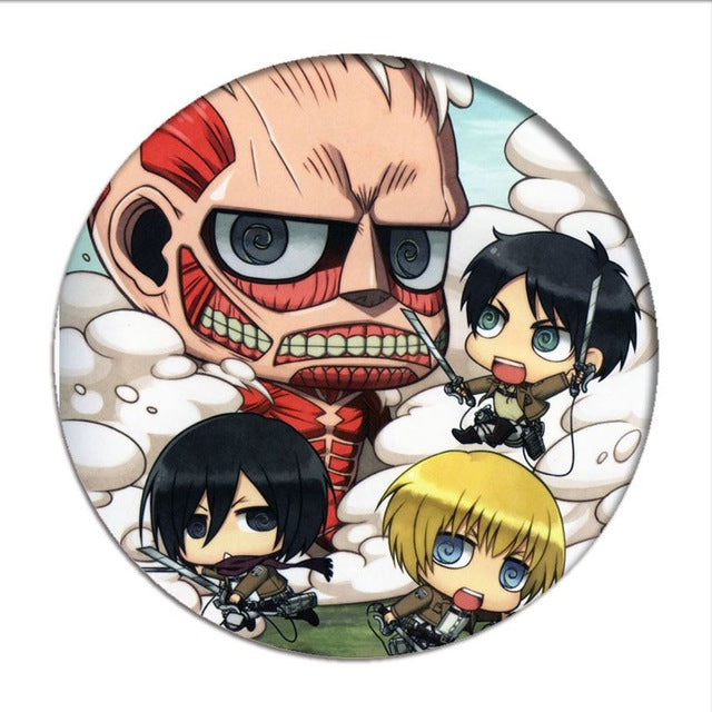 Anime Shingeki no Kyojin Attack on Titan Cosplay Badge Cartoon Brooches Pins Collection bags Badges for Backpacks Clothes