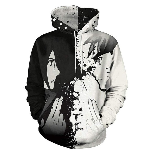 2019 New Arrival Naruto 3D Printed Sweatshirt Boys Tracksuit Sasuke kakashi Printed Hoodies Men Women Fashion Hooded Clothes