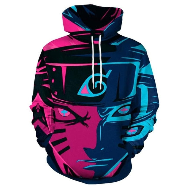 2019 New Arrival Naruto 3D Printed Sweatshirt Boys Tracksuit Sasuke kakashi Printed Hoodies Men Women Fashion Hooded Clothes