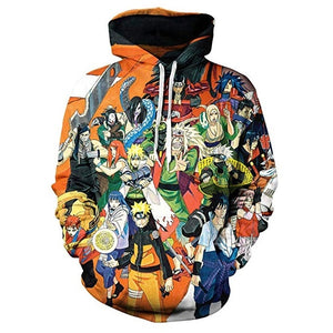 2019 New Arrival Naruto 3D Printed Sweatshirt Boys Tracksuit Sasuke kakashi Printed Hoodies Men Women Fashion Hooded Clothes