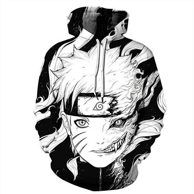 2019 New Arrival Naruto 3D Printed Sweatshirt Boys Tracksuit Sasuke kakashi Printed Hoodies Men Women Fashion Hooded Clothes