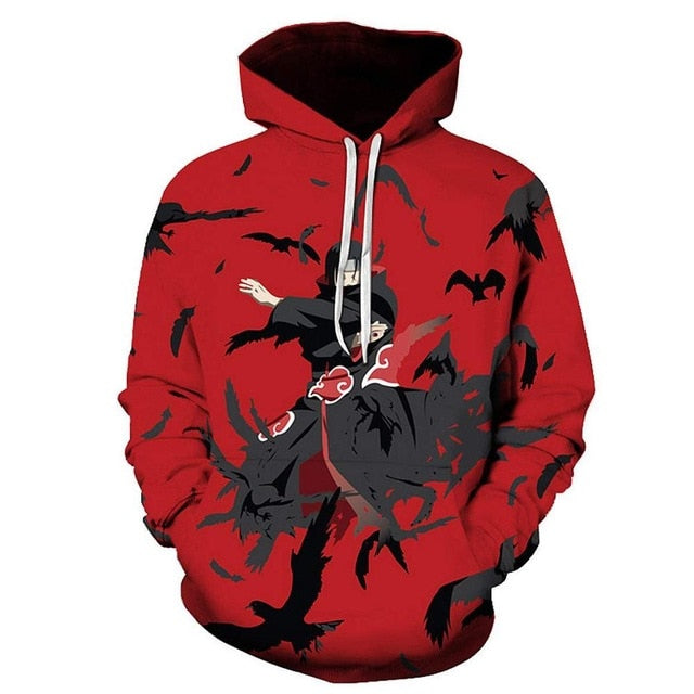 2019 New Arrival Naruto 3D Printed Sweatshirt Boys Tracksuit Sasuke kakashi Printed Hoodies Men Women Fashion Hooded Clothes