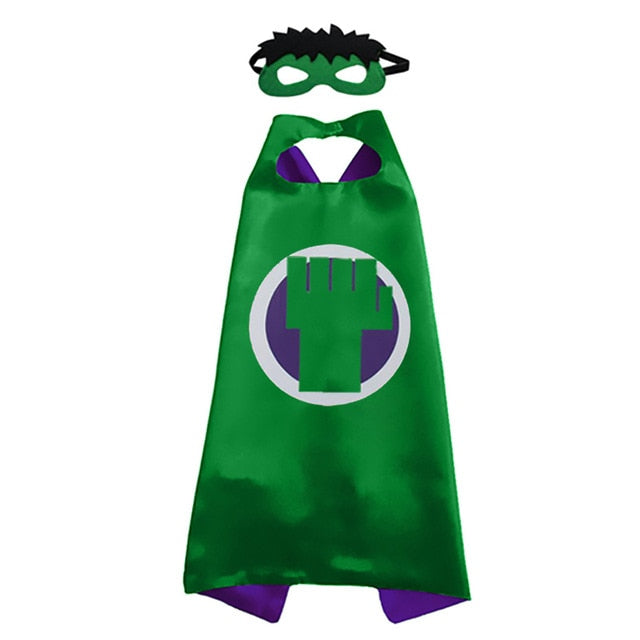 2019 Superhero Capes with Masks for Kids Birthday Party Supplies Party Favor Halloween Costumes Dress Up Girls Boys Cosplay