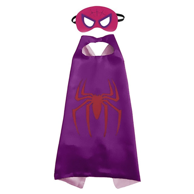 2019 Superhero Capes with Masks for Kids Birthday Party Supplies Party Favor Halloween Costumes Dress Up Girls Boys Cosplay