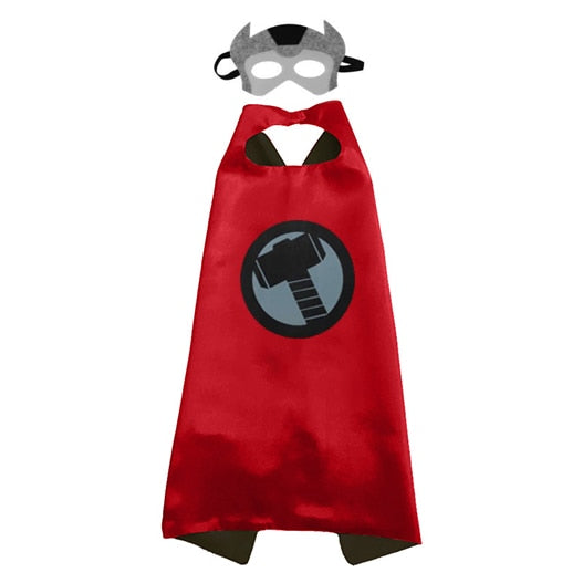 2019 Superhero Capes with Masks for Kids Birthday Party Supplies Party Favor Halloween Costumes Dress Up Girls Boys Cosplay