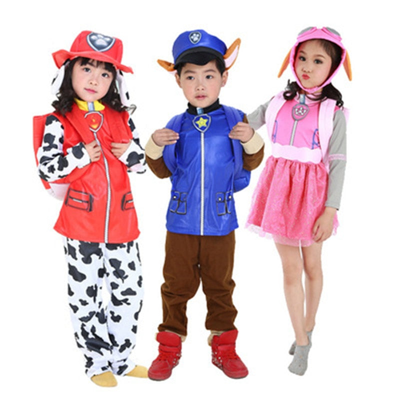 New Kids Carnival Clothing Children Spotted Dogs Marshall Chase Skye Cosplay Costume Boy Girl Halloween Anime Cosplay Party