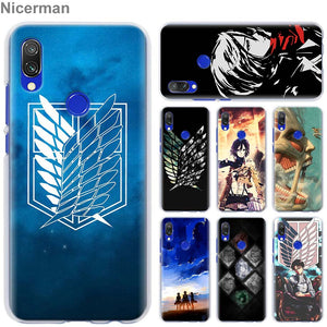 anime Attack On Titan girl Case Cover for Xiaomi Redmi 7 6 6A 5 Plus 5A Note 5 6 7 Pro 4X S2 GO Pocophone F1 Phone case Coque