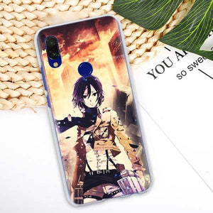 anime Attack On Titan girl Case Cover for Xiaomi Redmi 7 6 6A 5 Plus 5A Note 5 6 7 Pro 4X S2 GO Pocophone F1 Phone case Coque