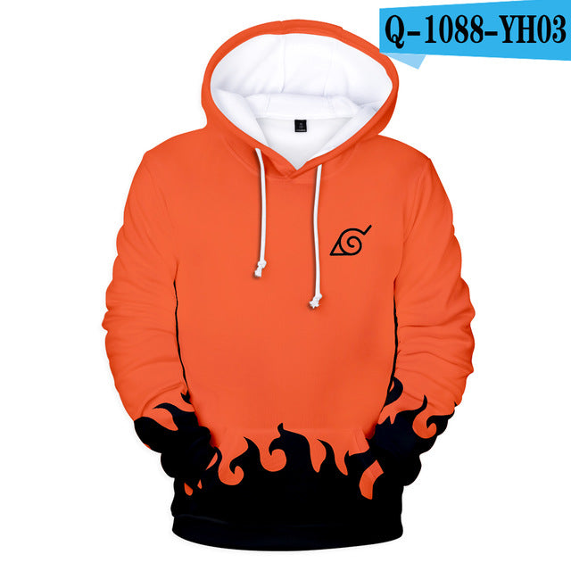 Naruto Men/women 3D Hoodies Sweatshirt Hot Sale New Fashion Sasuke Spring/Autumn Kakashi 3D Cartoon Casual Harajuku Clothes Coat