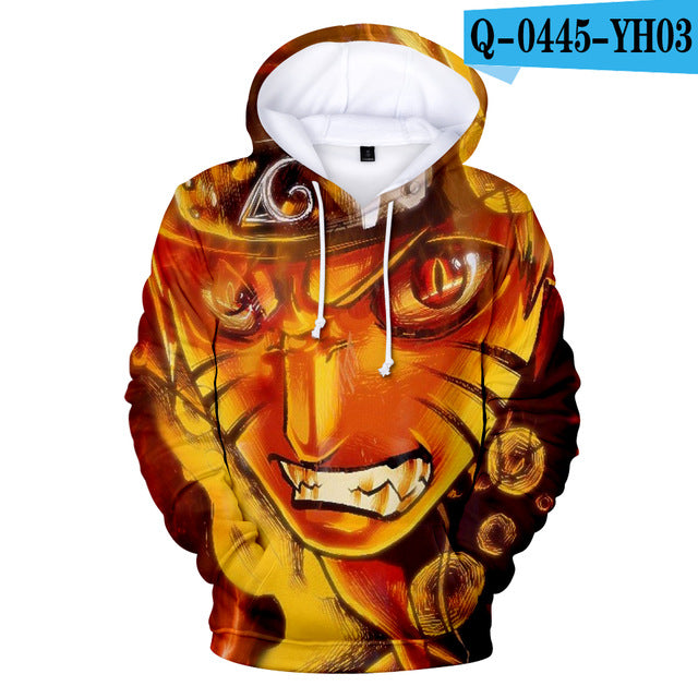 Naruto Men/women 3D Hoodies Sweatshirt Hot Sale New Fashion Sasuke Spring/Autumn Kakashi 3D Cartoon Casual Harajuku Clothes Coat