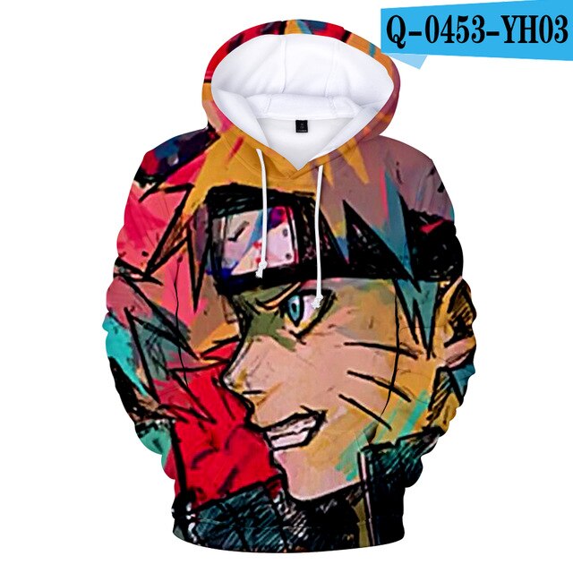 Naruto Men/women 3D Hoodies Sweatshirt Hot Sale New Fashion Sasuke Spring/Autumn Kakashi 3D Cartoon Casual Harajuku Clothes Coat