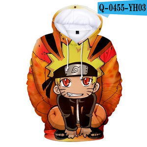 Naruto Men/women 3D Hoodies Sweatshirt Hot Sale New Fashion Sasuke Spring/Autumn Kakashi 3D Cartoon Casual Harajuku Clothes Coat