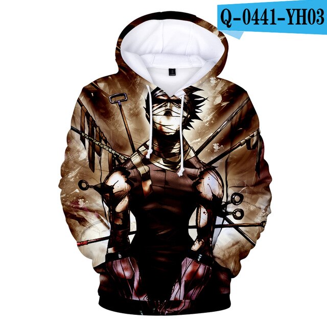 Naruto Men/women 3D Hoodies Sweatshirt Hot Sale New Fashion Sasuke Spring/Autumn Kakashi 3D Cartoon Casual Harajuku Clothes Coat
