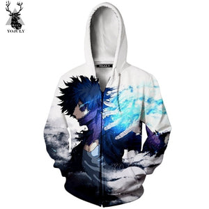 YOJULY 3D Print Unisex Anime Boku No My Hero Academia Dabi Scar Casual T-shirt/Sweatshirt/Hooded hoodies/Jacket Outwear A266