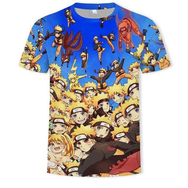 New 2019 HOT 3D Naruto t shirt Men/women Fashion Streetwear Hip Hop Harajuku 3D Print Naruto Men's t shirt Clothes Top