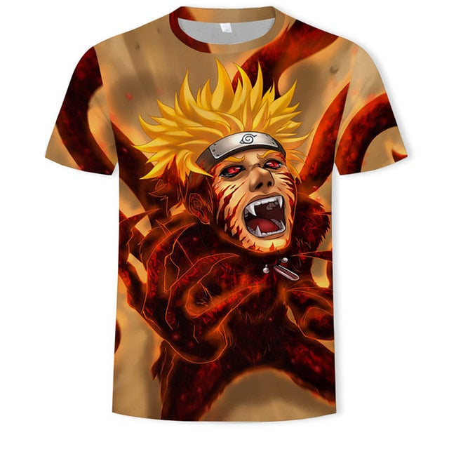 New 2019 HOT 3D Naruto t shirt Men/women Fashion Streetwear Hip Hop Harajuku 3D Print Naruto Men's t shirt Clothes Top