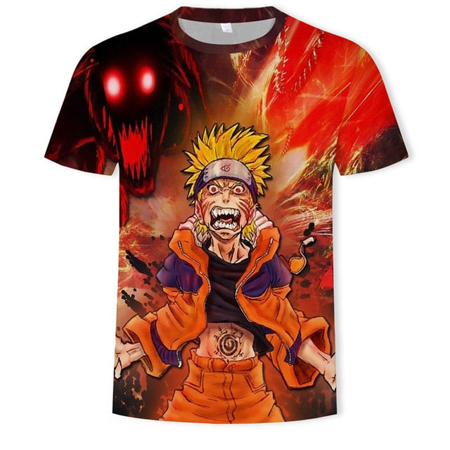New 2019 HOT 3D Naruto t shirt Men/women Fashion Streetwear Hip Hop Harajuku 3D Print Naruto Men's t shirt Clothes Top