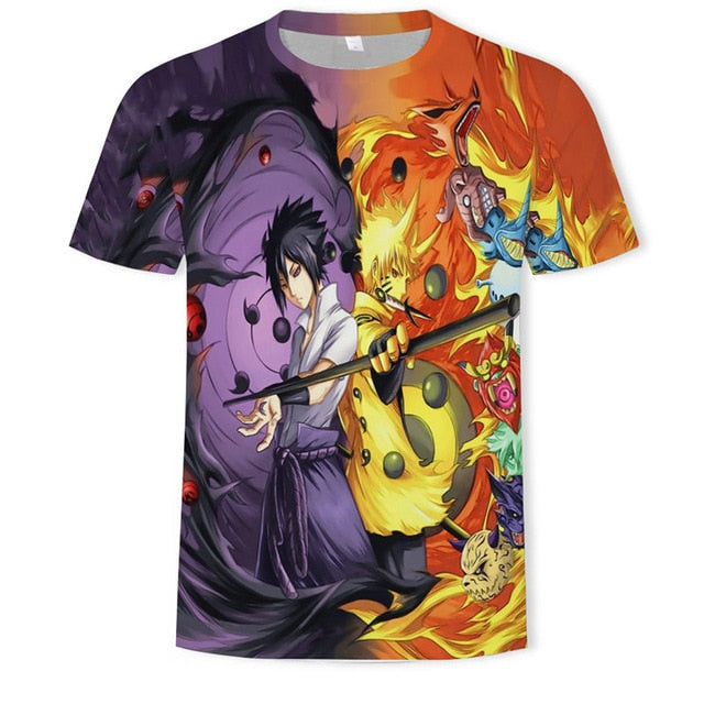 New 2019 HOT 3D Naruto t shirt Men/women Fashion Streetwear Hip Hop Harajuku 3D Print Naruto Men's t shirt Clothes Top
