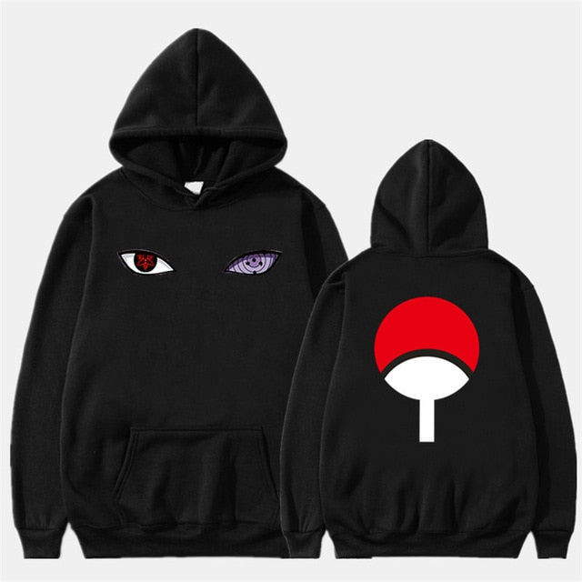 2019 New Anime Naruto Winter Hoodies Fleece Warm Jacket Coat Uchiha Hatake Uzumaki Clan Badge Hoodie Sweatshirt Unisex Clothes