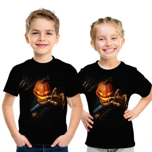 Summer New Skull Tshirt children Card T-shirt Punk Rock Clothes White 3d Print t Shirt Funny Anime Boys and girls Jacket