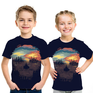 Summer New Skull Tshirt children Card T-shirt Punk Rock Clothes White 3d Print t Shirt Funny Anime Boys and girls Jacket