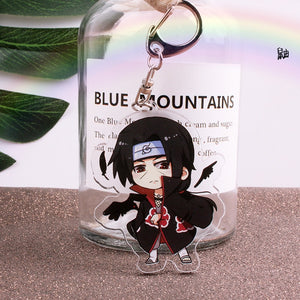 Anime Naruto Keychain Figure Acrylic Kakashi Shikamaru Uzumaki Naruto And Bijuu Twoside Print Keyrings Portachiavi Key Holder