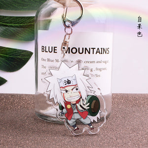 Anime Naruto Keychain Figure Acrylic Kakashi Shikamaru Uzumaki Naruto And Bijuu Twoside Print Keyrings Portachiavi Key Holder