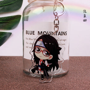 Anime Naruto Keychain Figure Acrylic Kakashi Shikamaru Uzumaki Naruto And Bijuu Twoside Print Keyrings Portachiavi Key Holder