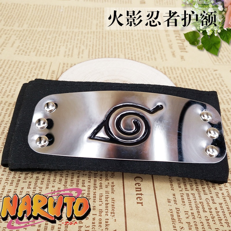 Anime Headband Naruto Black Leaf Village Kakashi Itachi Cosplay Costume Cartoon Props Accessories