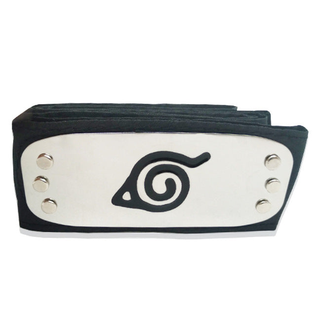 Anime Headband Naruto Black Leaf Village Kakashi Itachi Cosplay Costume Cartoon Props Accessories