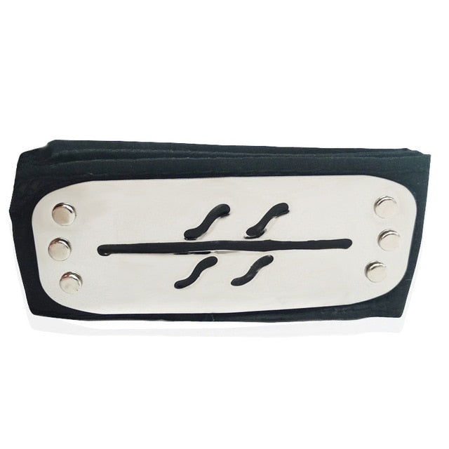 Anime Headband Naruto Black Leaf Village Kakashi Itachi Cosplay Costume Cartoon Props Accessories