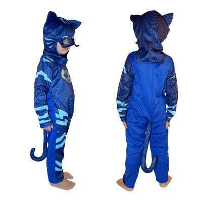 Halloween Kids Boys masked Pajamas Cat Batman Cosplay Jumpsuits Costumes Anime Superhero Masquerade party Children Fancy Dress Up Set Clothing
