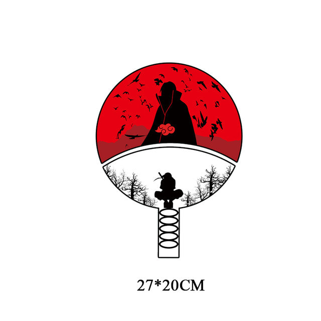 Popular Anime NARUTO Patches for Clothing Diy T-shirt Hoodies Uchiha Clan Badge A-level Thermal Transfer Stickers on Clothes
