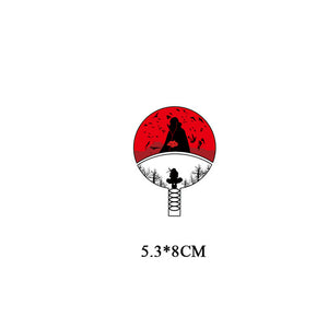 Popular Anime NARUTO Patches for Clothing Diy T-shirt Hoodies Uchiha Clan Badge A-level Thermal Transfer Stickers on Clothes