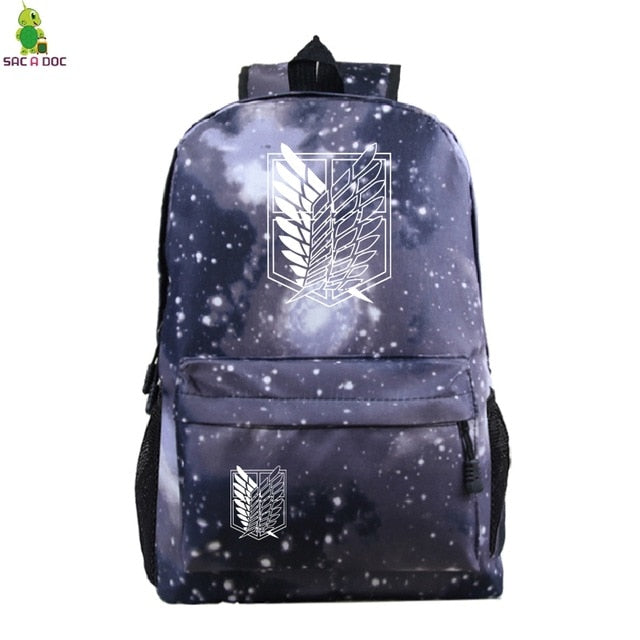 Attack on Titan Backpacks Women/Men's School Bags Traveling Bags Teenage Notebook Backpack Canvas Anime Mochila machila bag
