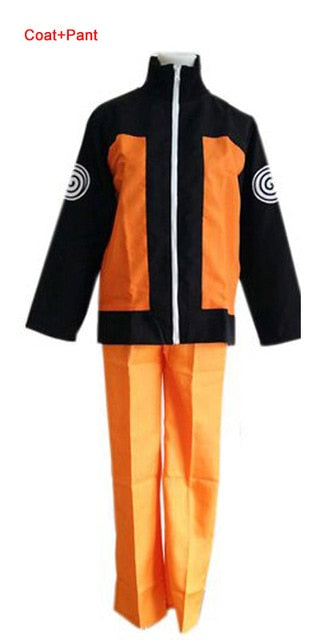 Hot Anime Naruto Cosplay Costumes Shippuden Uzumaki Naruto 2nd Outfit Uniforms Set with Cloaks Props Halloween Party Clothes