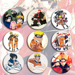 NARUTO Uzumaki Naruto Hatake Kakashi Uchiha Sasuke Cartoon Badge Hot Anime naruto Brooch Cosplay Accessories