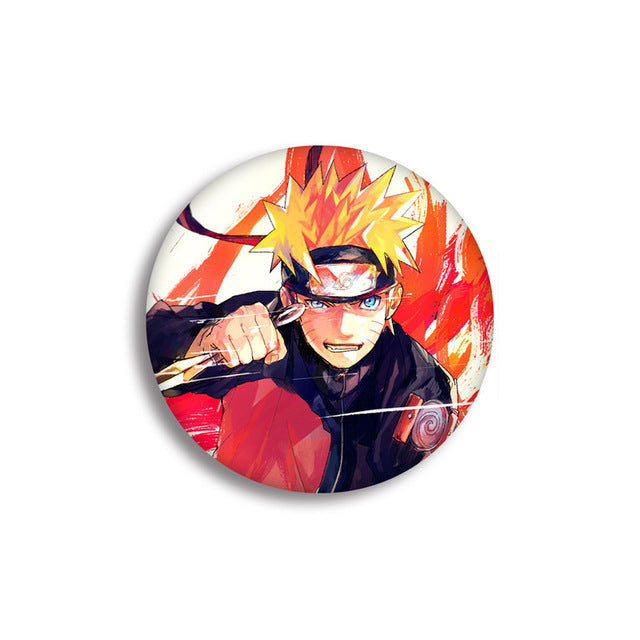 NARUTO Uzumaki Naruto Hatake Kakashi Uchiha Sasuke Cartoon Badge Hot Anime naruto Brooch Cosplay Accessories