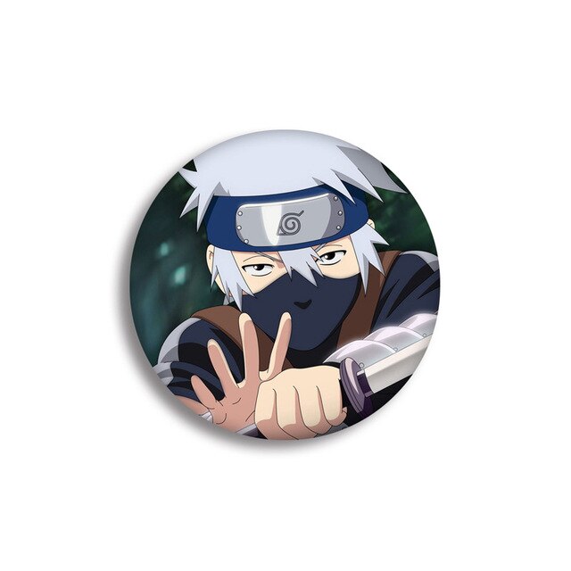NARUTO Uzumaki Naruto Hatake Kakashi Uchiha Sasuke Cartoon Badge Hot Anime naruto Brooch Cosplay Accessories