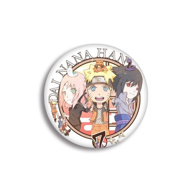 NARUTO Uzumaki Naruto Hatake Kakashi Uchiha Sasuke Cartoon Badge Hot Anime naruto Brooch Cosplay Accessories