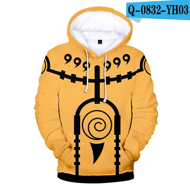 Naruto Hoodie Men Fashion Polyester Casual Hoodie Sweatshirt 2019 Spring Autumn Male naruto clothes Casual Harajuku Streetwear