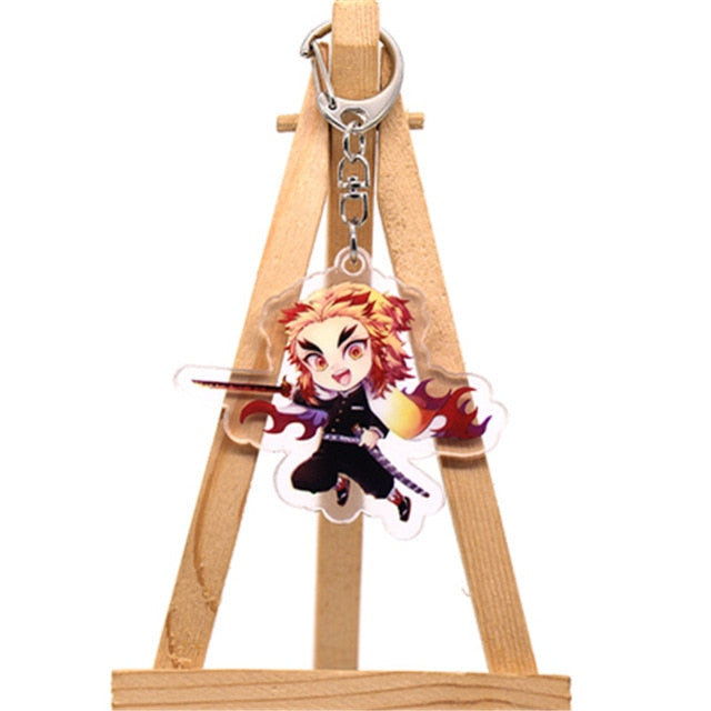 Anime Demon Slayer Kimetsu no Yaiba Kamado Tanjirou Cosplay prop Keychain Kamado Nezuko Acrylic lovely key chain keyring